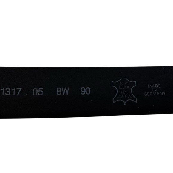 Lloyd Men’s Leather Belt Black Made in Germany Size 90 or 35” - Picture 10 of 15